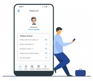 <span class='blue'>L’application mobile</span></br>pour accélérer le business immobilier !